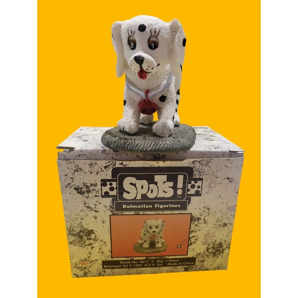 Spots! Dalmatian Figurine Hand-Painted Collectible Puppy Decor W/ Original Box